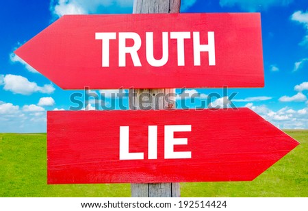 Truth or lie way choice showing strategy change or dilemmas