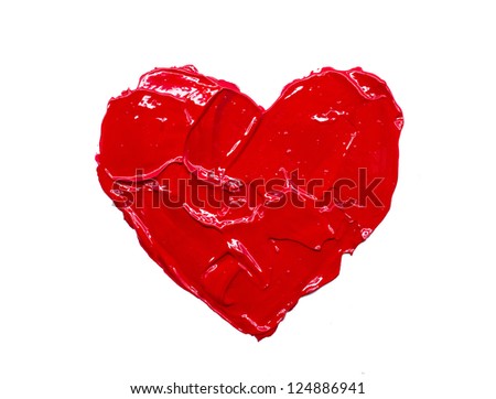 Red heart love Art oil acryl paints Red heart love Art oil acryl paints