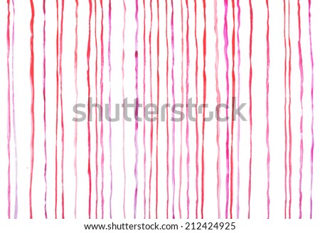 watercolor aquarelle hand drawn red lines stripes pattern