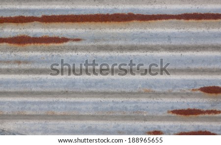 horizontal orientation close up of an old, worn, metal panel with rust spots and copy space / Rusty Background - Horizontal