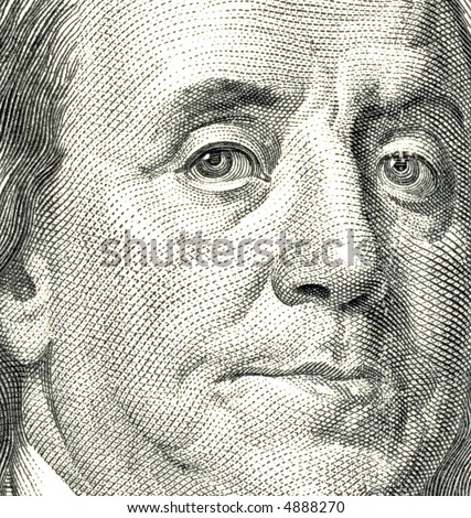 hundred dollar bill. US one hundred dollar bill