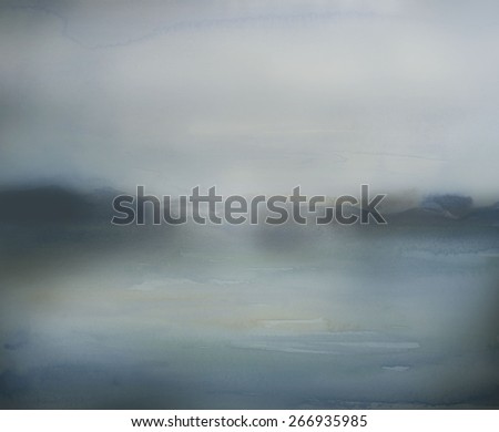 monsoon lake painted in water colors