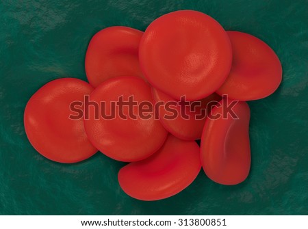 red blood cells,activated platelet and white blood cells microscopic photos