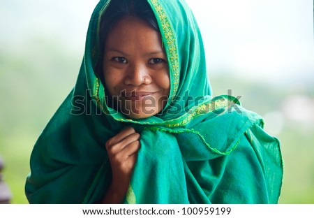 Portrait of south-east asian looking young woman