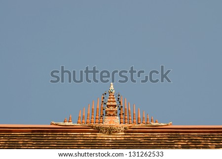 The ancient style of Buddhist architecture in Chiangmai , Thailand.