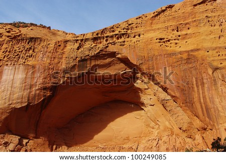 Arch in red rocks on Burr Trail Road, Grand Stair Escalante National Monument, Utah