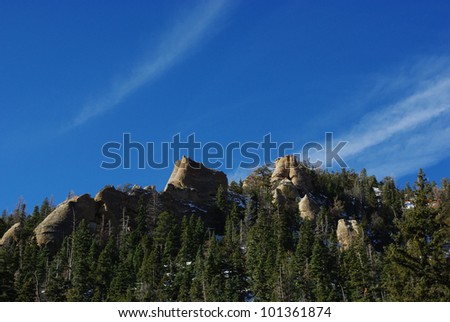 Forest and beautiful rocks, Dixie National Forest, Utah