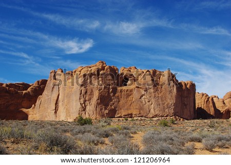 Beautiful rock wall, Utah