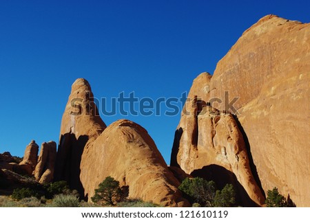 Beautiful round rock walls, Utah