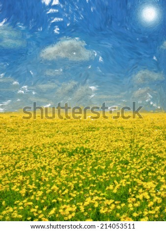 painted summer background