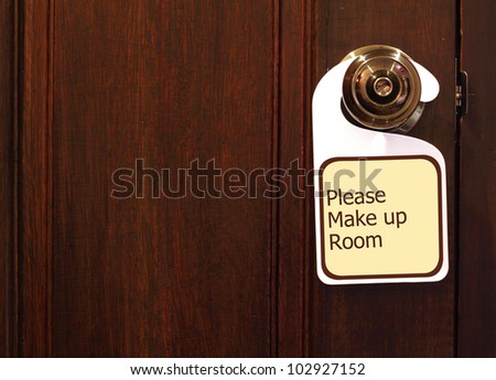 Please make up room sign