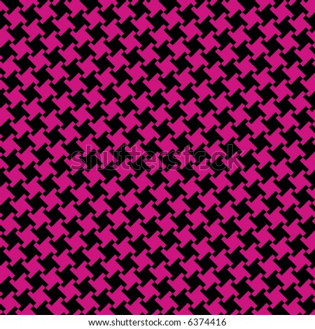 A seamless, repeating vector houndstooth pattern in magenta and black.
