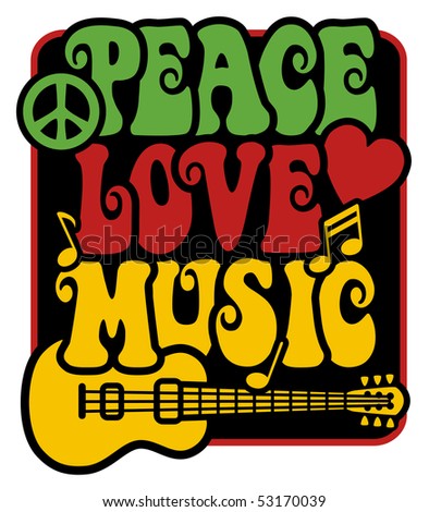 Peace Love And Music Tattoo. Love and Music with peace