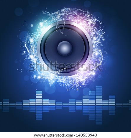 sound speaker music background for disco night club parties
