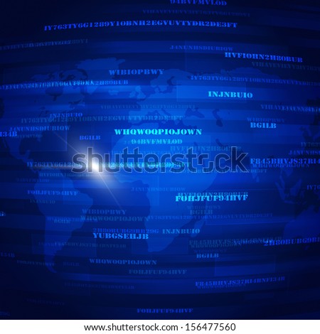 abstract global security code blue technology background