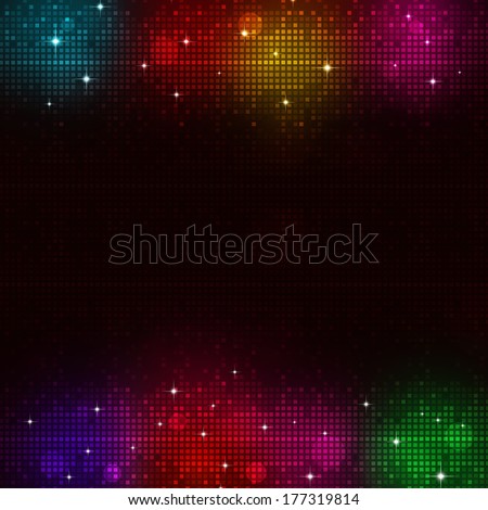 abstract digital equalizer multicolor music background for active parties