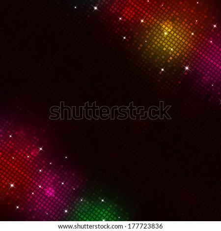 abstract digital equalizer multicolor music disco lights background