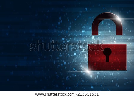 abstract technology digital binary code information security