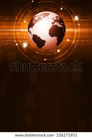 abstract technology red business concept communication background