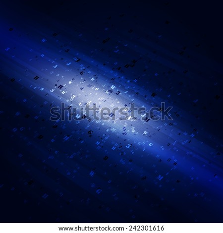 abstract concept security codes technology blue background