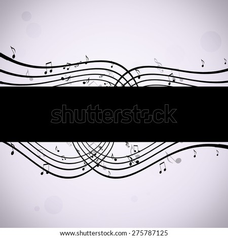 abstract music notes on white background for party events