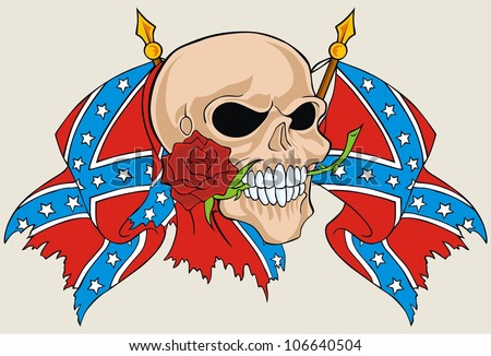 Confederate Flag Skull