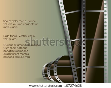 the conceptual background of old technology. film with a photo