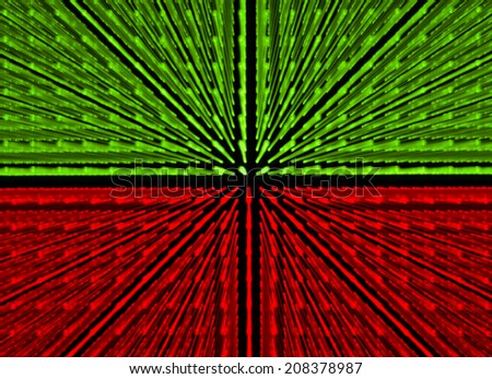 Green and red LED display background
