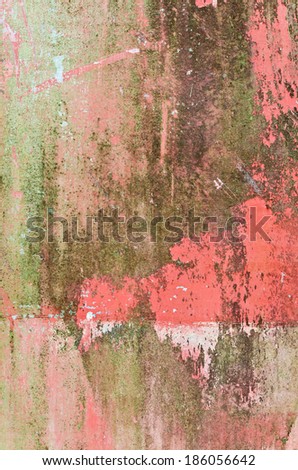 Rusty old dirty color red wall