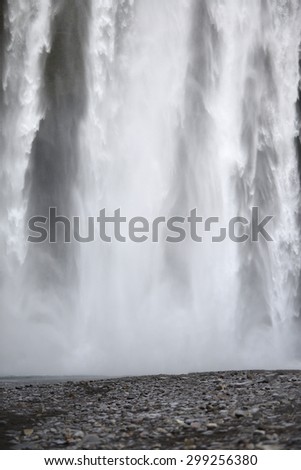 skogafoss is a big waterfall in iceland
