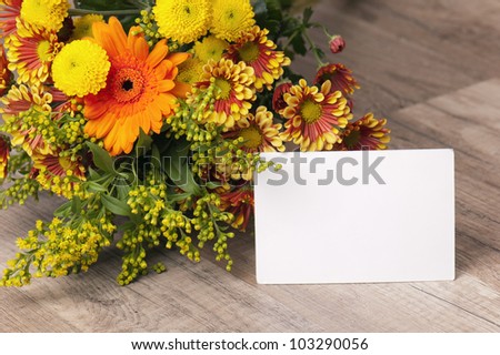 summer flowers bouquet with a gift