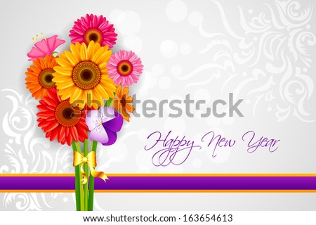 vector illustration of colorful Flower background