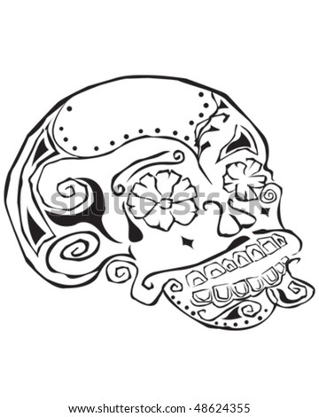day of dead skull. stock vector : Day of the Dead