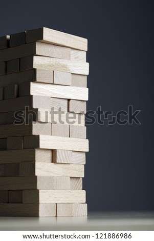 Really nice toy: a tower made by block of wood