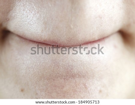 Close up photo of woman\'s close mouth