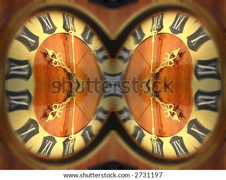 Antique looking clock face-passing time