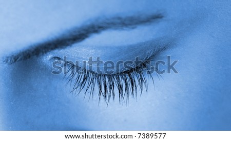 Woman Face With Closed Eye