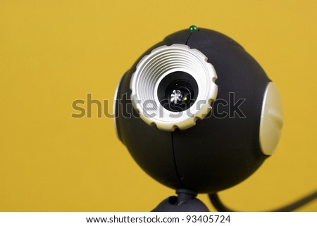 Close-up picture of a web camera.