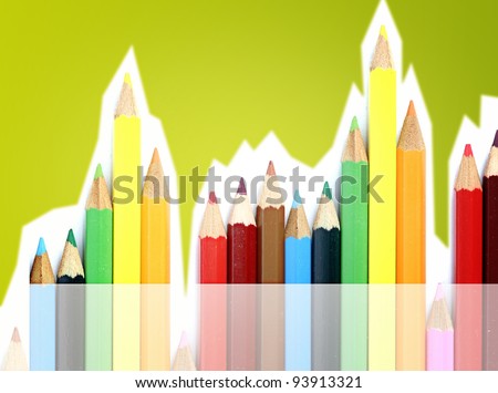 Close-up picture of color pencils assortment.
