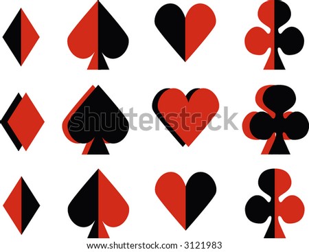 Playing Card Symbols Stock Vector Illustration 3121983 : Shutterstock