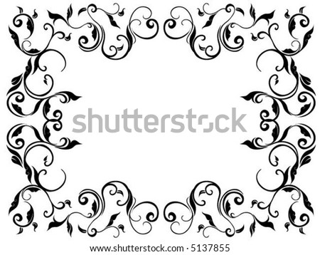 black and white photos of flowers. stock vector : lack and white