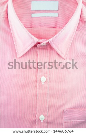 New shirt - business shirt with a line pattern - formal shirt - Shirt isolated on white background - new men\'s shirt