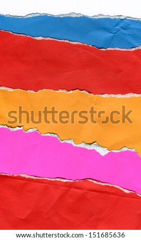 Picture of colorful torn paper