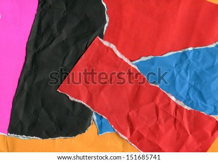 Picture of colorful torn paper