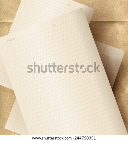 blank paper notepad paper