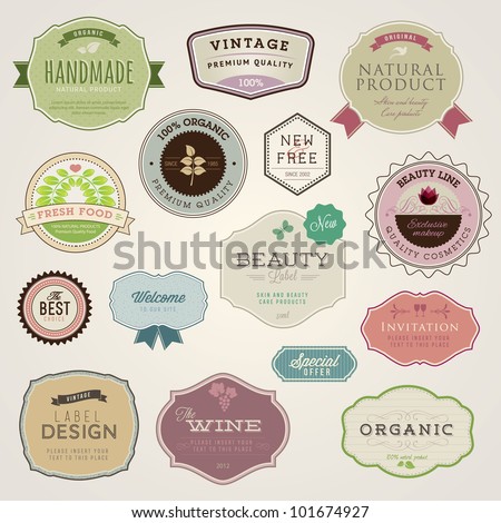 Set of vector labels and stickers Set of vector labels and stickers