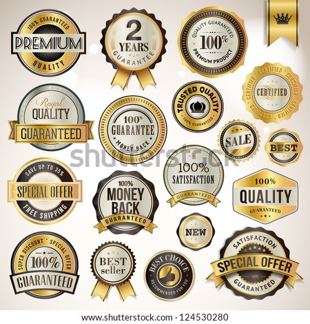 Set of luxury badges and stickers Set of luxury badges and stickers