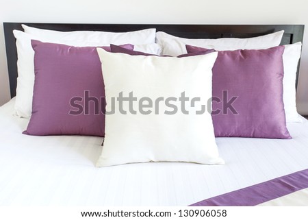 Luxury Room Setting With Bed And Pillows