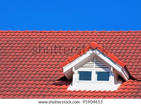 Red Roof on blue sky