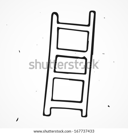 Ladders, Stepladders Hand Drawn Stock Vector 167737433 : Shutterstock